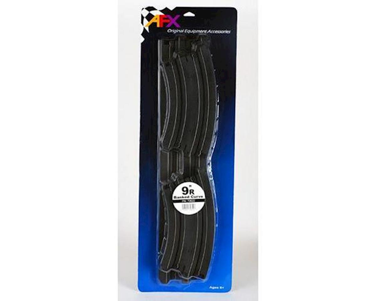 HO Slot Car Track, Banked Curve 9" R Set (AFX70622)