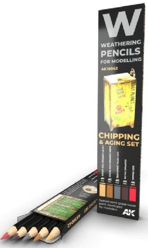 Weathering Pencils Chipping and Aging Set (5 Colors) (AKI10042)