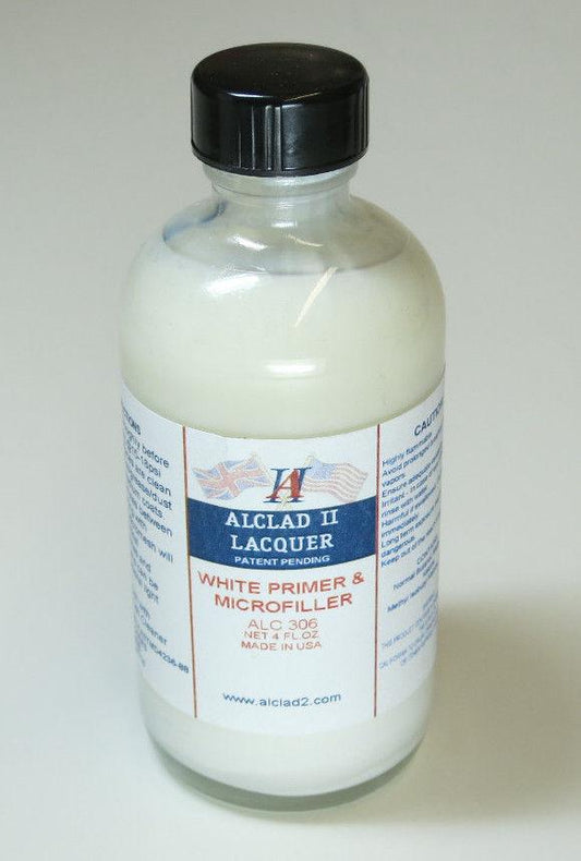 White Primer and Microfiller 4oz Lacquer (ALC306)