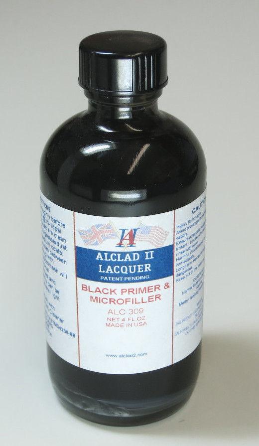 Black Primer and Microfiller 4oz Lacquer (ALC309)