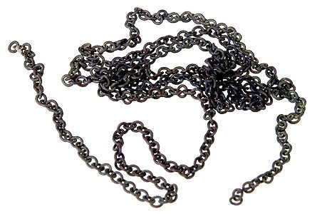 HO Pre-Blackened Brass Chain 12" 27 Links Per Inch (ALI29220)