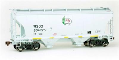 HO TrinityRail 3281 Cubic Foot 2-Bay Covered Hopper First Union Rail WSOX #805043 (ALM2052)