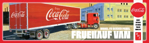 1/25 Fruehauf Beaded Van Semi Trailer Coca-Cola Plastic Model Kit (AMT1109)