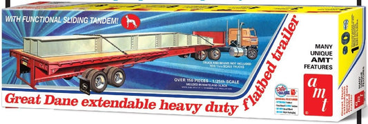 1/25 Great Dane Extendable Flatbed Trailer Plastic Model Kit (AMT1111)