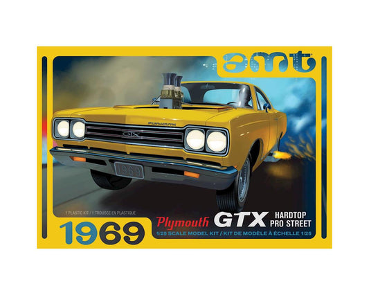 1/25 1969 Plymouth GTX Hardtop Pro Street Plastic Model Kit (AMT1180M)