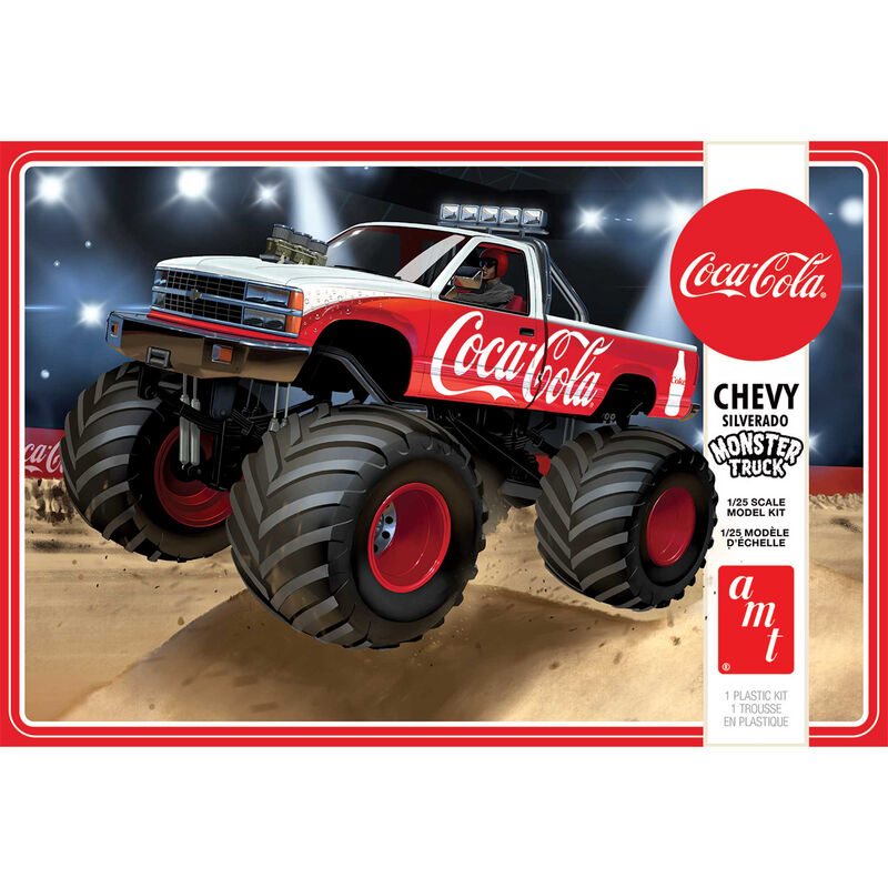 1/25 1988 Chevy Silverado Monster Truck Coca-Cola Plastic Model Kit (AMT1184M)