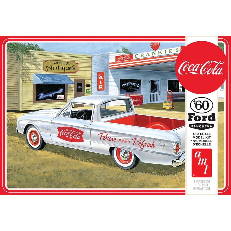 1/25 1960 Ford Ranchero with Coke Chest Coca-Cola Plastic Model Kit (AMT1189M)