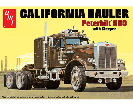 1/25 Peterbilt 359 California Hauler with Sleeper Plastic Model Kit (AMT1327)