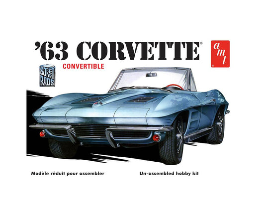 1/25 1963 Chevy Corvette Convertible Plastic Model Kit (AMT1335M)