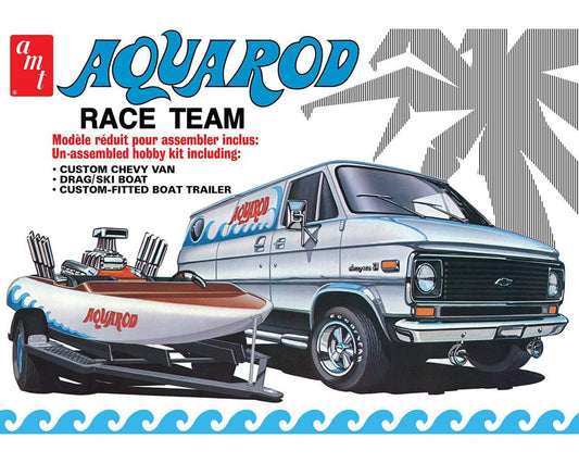 1/25 Aqua Rod Race 75' Chevy Van Race Boat Trailer Plastic Model Kit (AMT1338)