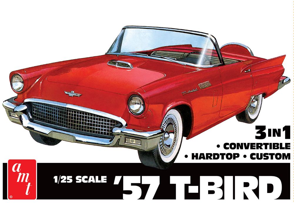 1/25 1957 Ford Thunderbird (3 in 1) Plastic Model Kit (AMT1397)