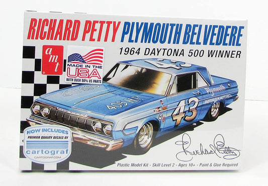 1/25 1964 Plymouth Belvedere Richard Petty Plastic Model Kit (AMT989)