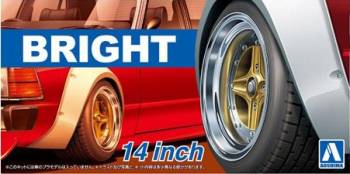 1/24 Wheel Set Bright 14" for Plastic Models (AOS05470)