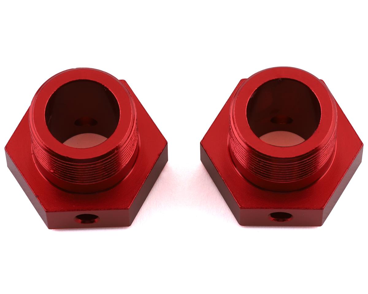 Aluminum Wheel Hex 24mm (Red) (2) (ARA310928)
