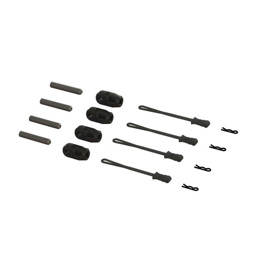 Brace Rod Ends with Pins And Retainers (4) (ARA320477)