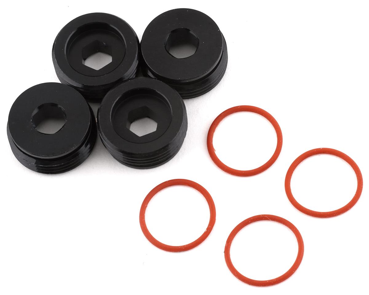 Aluminum Front Hub Nut Black Inc. O-Rings (4) (ARA330775)