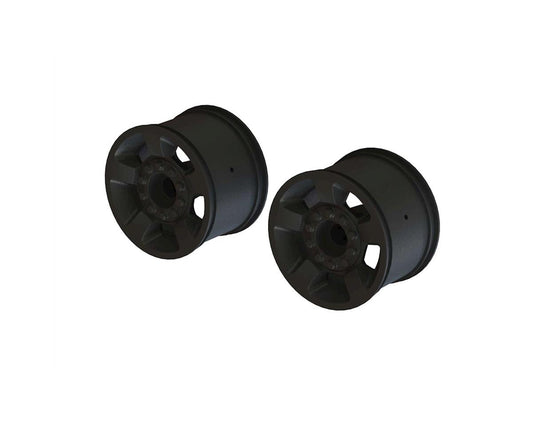 2.8 Wheel 14mm Hex (Black/2) (ARA510116)