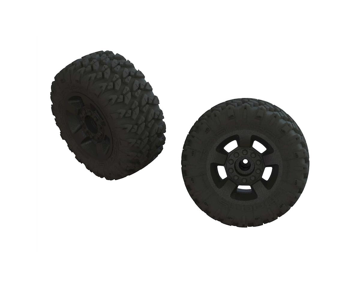 dBoots 'Ragnarok Mt' Tire Set Glued Black (2) (ARA550052)