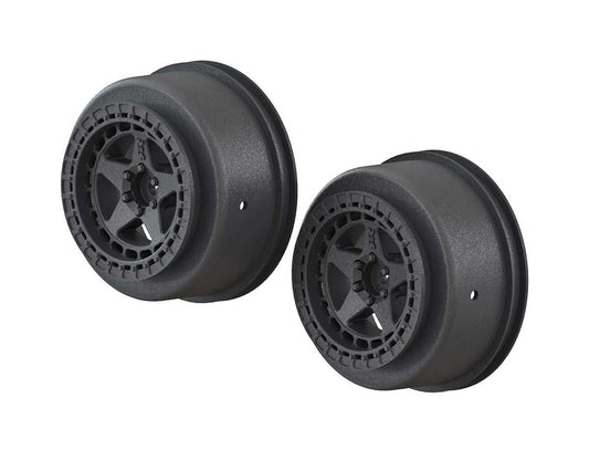 AR510096 SC 2.2/3.0 Wheel 14mm Hex Black (2) (ARAC9461)