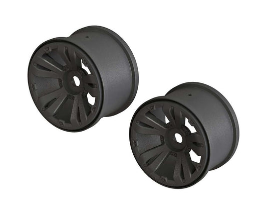 AR510111 MT 3.8 Wheel 17mm Hex Black  (2) (ARAC9465)