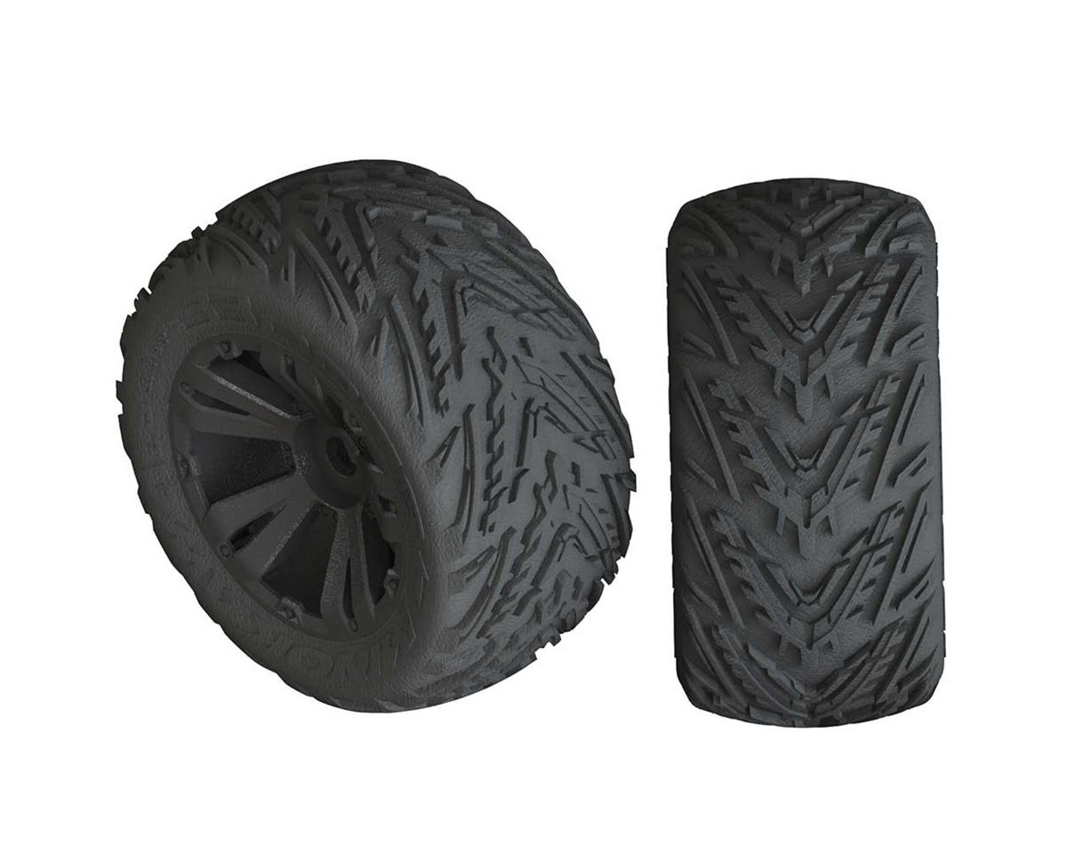 AR550049 Minokawa LP 4S Tire 3.8 Glued Black (2) (ARAC9467)