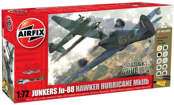1/72 Dogfight Doubles: Junkers Ju-88 & Hawker Hurricane MkIIb Plastic Model Kit (ARXS0038)