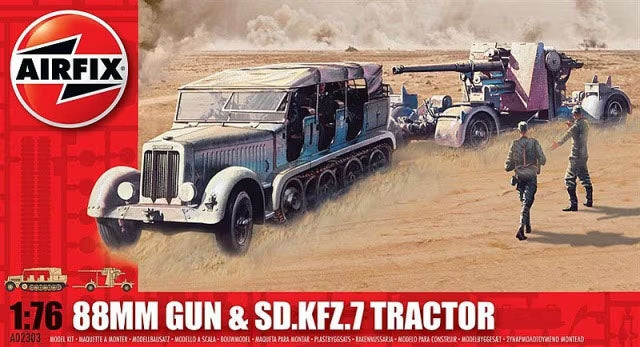 1/76 88mm Gun & Sd.Kfz. 7 Tractor Plastic Model Kit (ARXS2303)