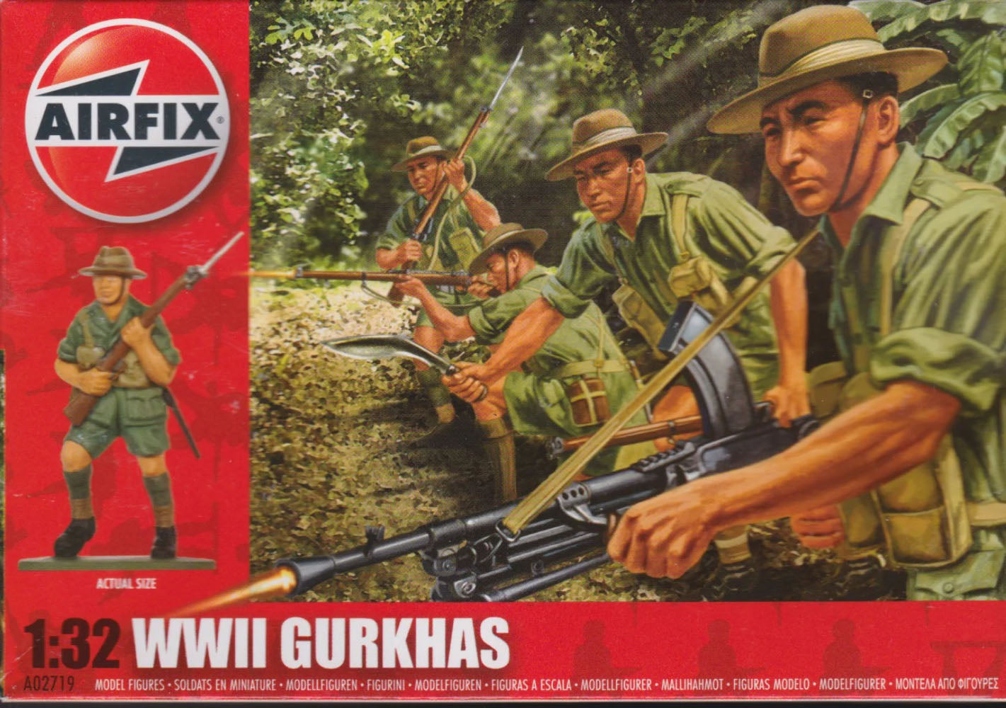 1/32 WWII Gurkhas Plastic Model Kit (ARXS2719)