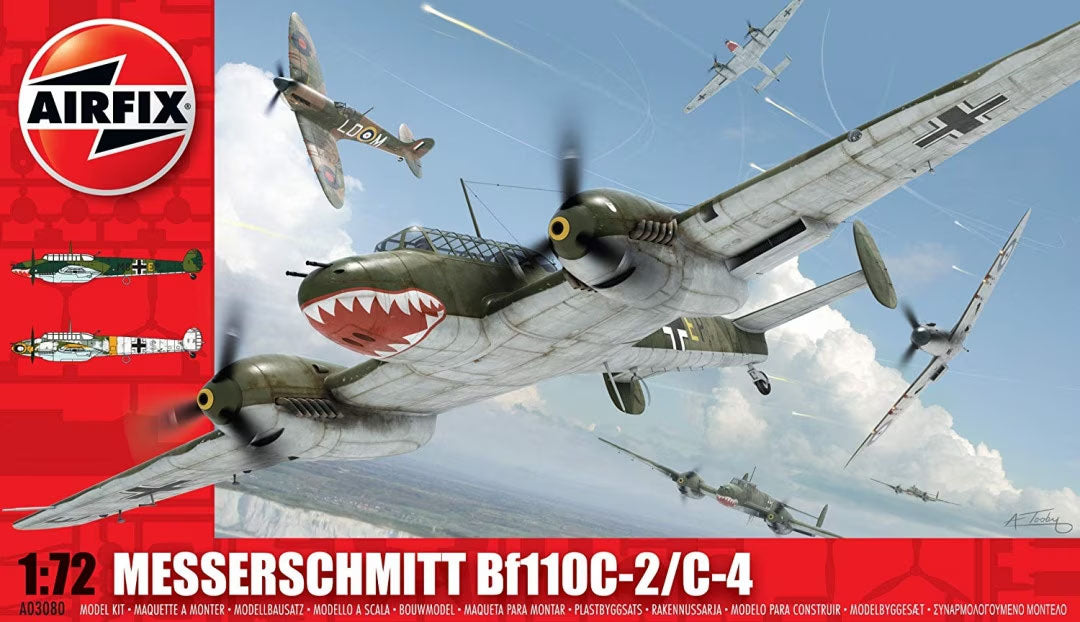 1/72 Messerschmitt Bf110C-2/C-4 Plastic Model Kit (ARXS3080)