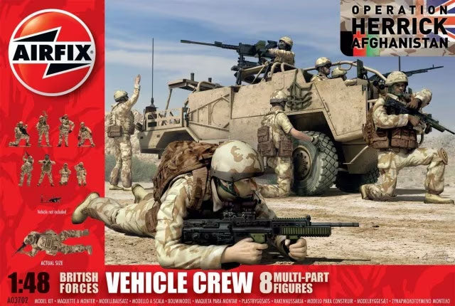 1/48 British Forces Vehicle Crew (8) "Operation Herrick Afghanistan" Plastic Model Kit (ARXS3702)