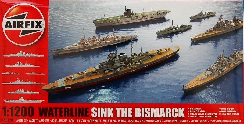 1/1200 Sink the Bismarck Waterline (7) Plastic Model Kit (ARXS5020)