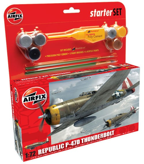 1/72 Republic P-47D Thunderbolt (Starter Set) Plastic Model Kit (ARXS5088)