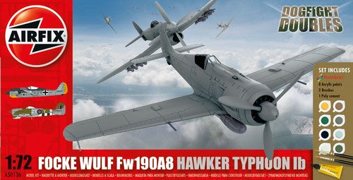 1/72 Focke Wulf Fw190A-8 and Hawker Typhoon Mk.IB (Dogfight Double Gift Set) Plastic Model Kit (ARXS5136)
