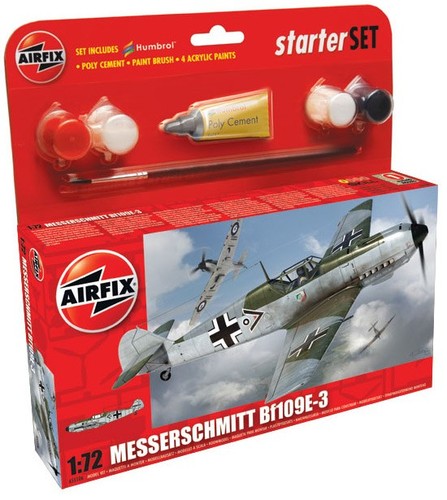 1/72 Messerschmitt Bf109E (Starter Set Small) Plastic Model Kit (ARXS5516)