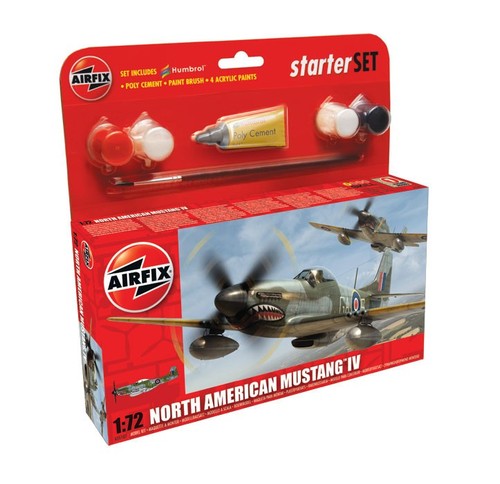 1/72 North American Mustang Mk.IV (Starter Set) Plastic Model Kit (ARXS5517)