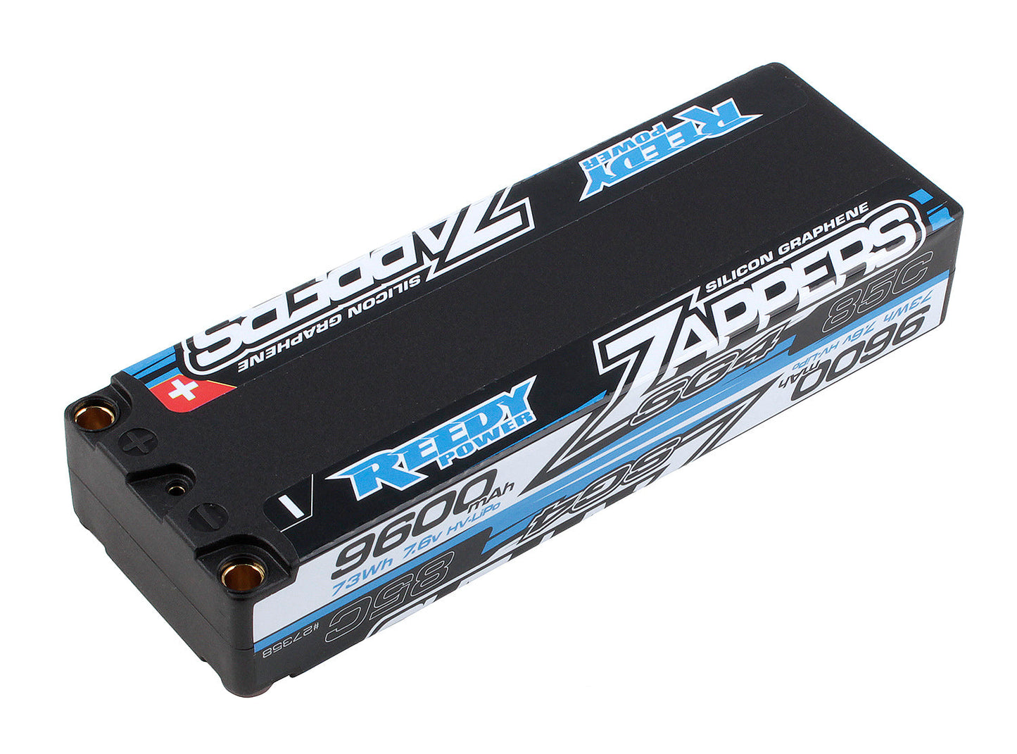 9600mAh 7.6V 85C 2S Zappers SG4 Series Stick LiHV Battery Pack with 5mm Bullet Plugs (ASC27358)