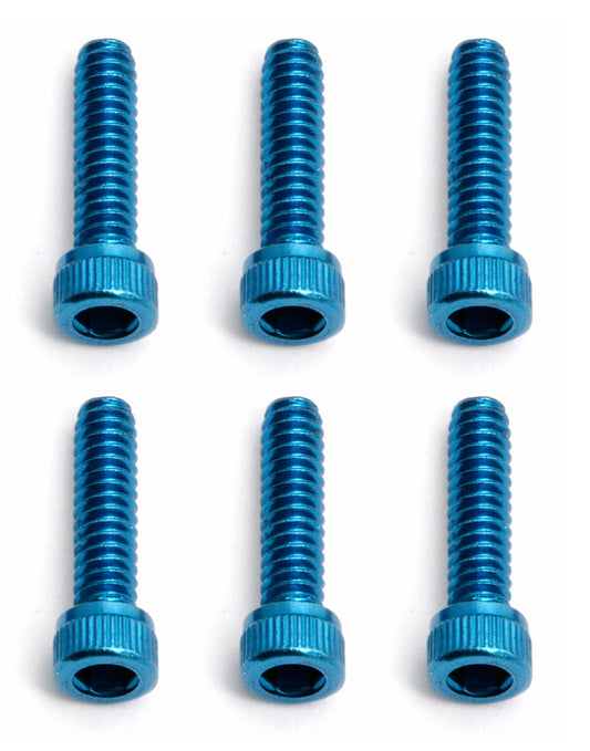 Aluminum Factory Team Sockethead Screws 4-40x7/16" Blue (6) (ASC7873)