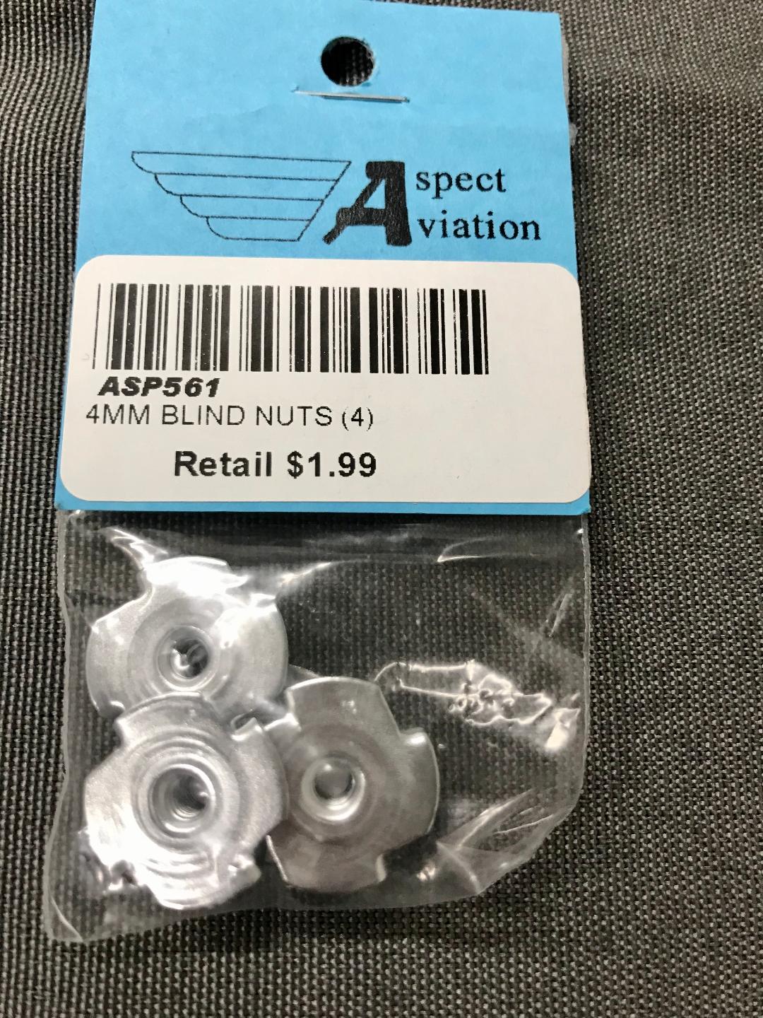 4mm Blind Nuts (4) (ASP561)