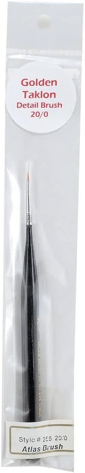 Golden Taklon Ultra Detail 20/0 Paint Brush (1) (ATB255200)