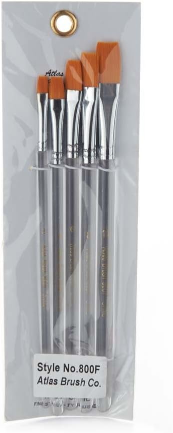 Taklon Flat Paint Brush Set (5) (ATB800F)