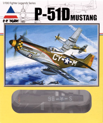 1/100 P-51D Mustang E-Z Build Plastic Model (ATES1003)
