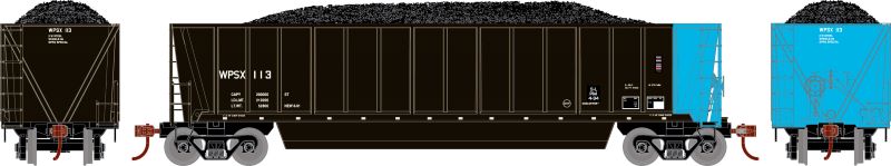 HO Berwick Bathtub Gondola, Wisconsin Public Service (WPSX) #113 (ATH1394)