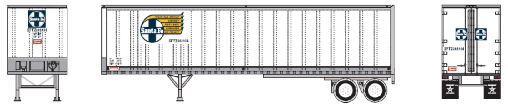 N 40' Fruehauf Z-Van Trailer Santa Fe #202998 (ATH14238)