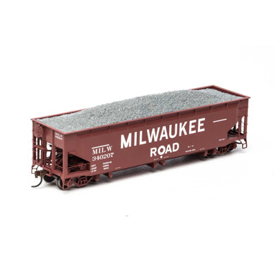 HO RTR 40' Offset Ballast Hopper/Load, Milwaukee #340207 (ATH14521)