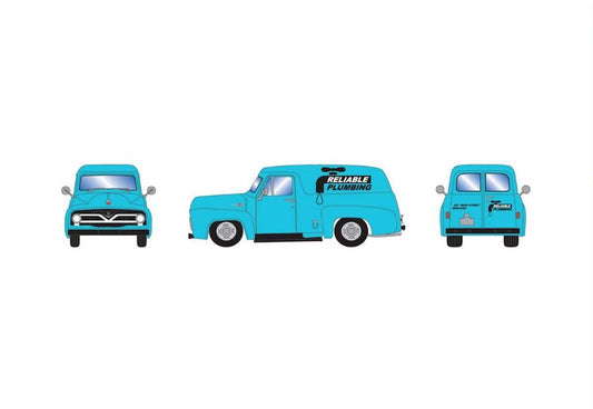 HO RTR 1955 F-100 Panel Truck, Reliable Plumbing (ATH14687)