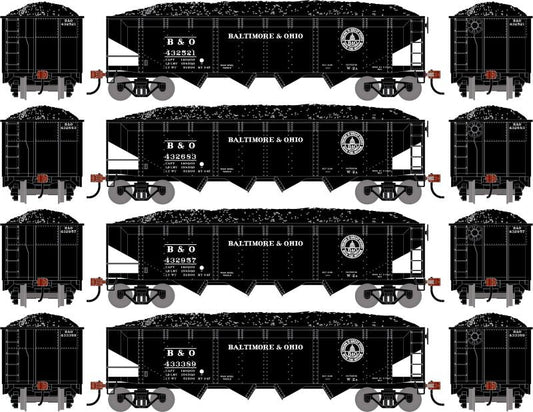 HO 40' 40-Bay Offset Hopper, Baltimore & Ohio (B&O) #432521, #432683, #432957, #433389 (4) (ATH1573)
