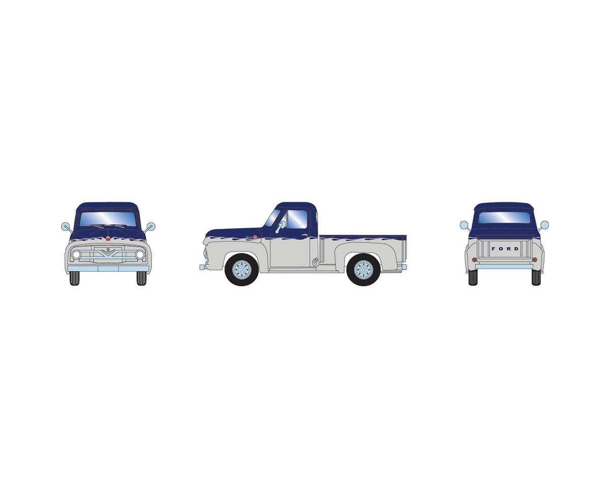 HO RTR 1955 Ford F-100 Pickup, Blue/White (ATH26466)