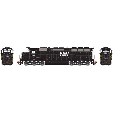 HO Norfolk & Western SD45 Diesel Loco w/DCC & Sound RTR #1728 (ATH65129)