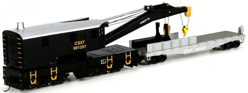 HO 250-Ton Crane and Work Tender, CSX Transportation (CSX) #991257 (ATH75408)