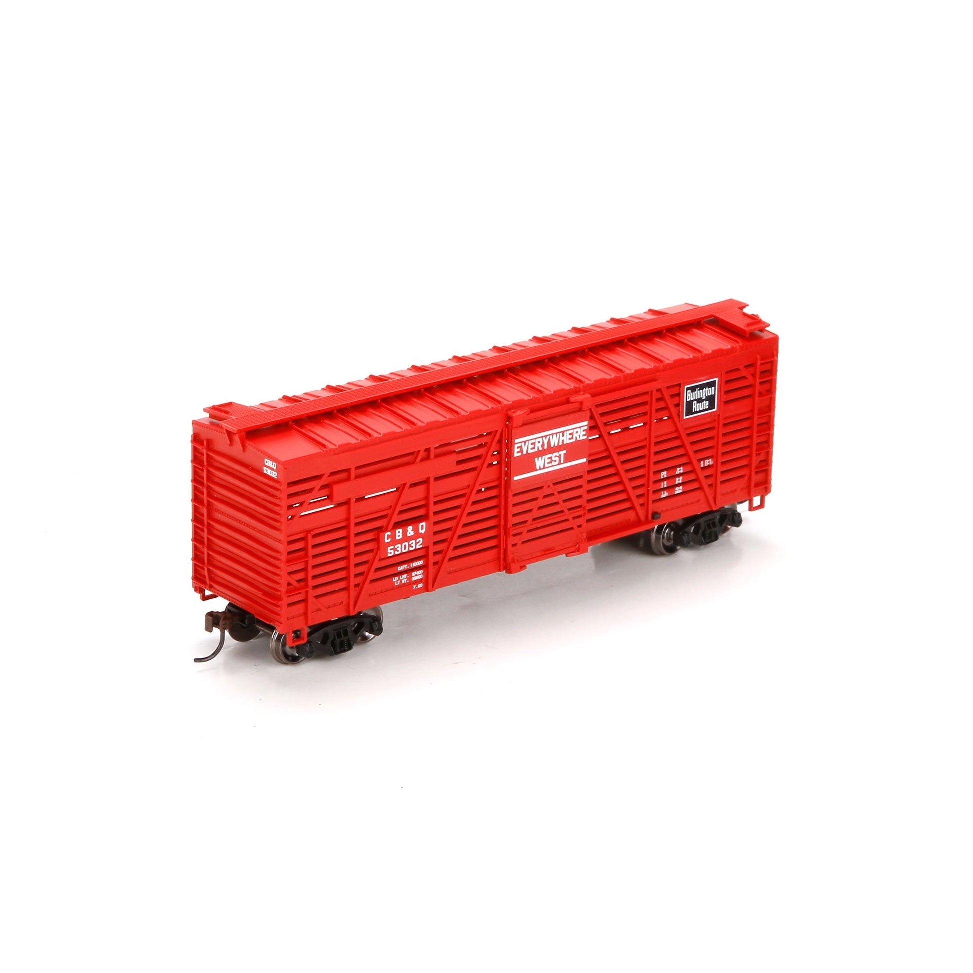HO Chicago, Burlington and Quincy 40' Stock Car #53032 (ATH75987)